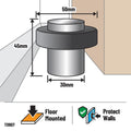 Adoored Door Stop - 50mm - Steel & Rubber - Non Marking - SuperSaverAU - view 3