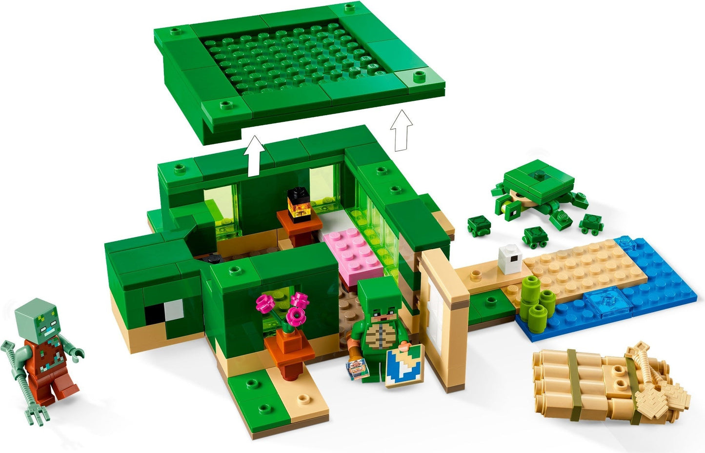 LEGO Minecraft Series 21254 The Turtle Beach House- Auzzi Store