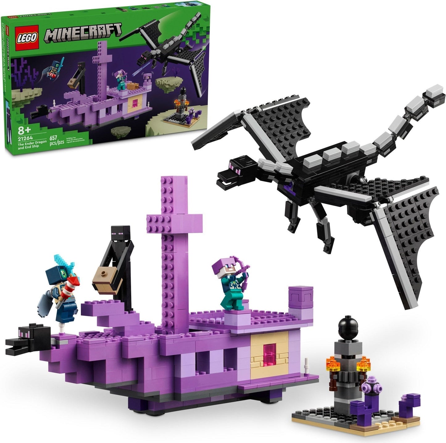 LEGO Minecraft 21264 Ender Dragon & End Ship Set