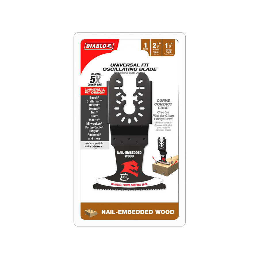Diablo 65mm Bi-Metal Multi Tool Blade - Universal Fit for Nail Embedded Wood - SuperSaverAU - view 1