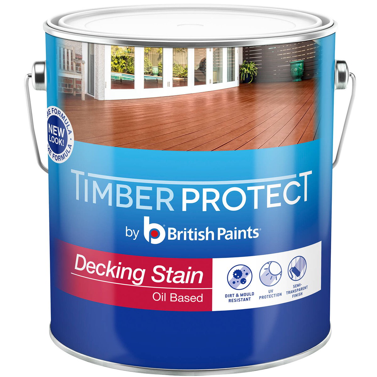 Timber Protect Decking Stain - 4L - Jarrah - Oil Based - Semi-Transparent - SuperSaverAU - view 1