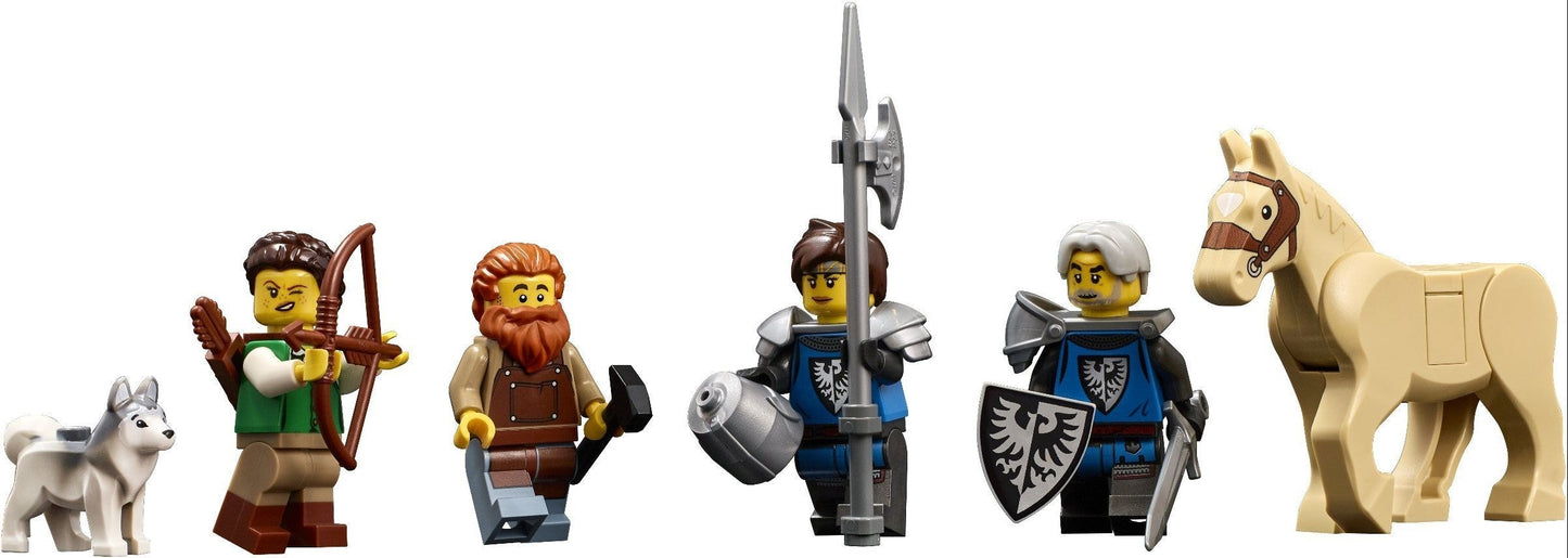 LEGO 21325 Medieval Blacksmith Set: Build a 3-Level Smithy