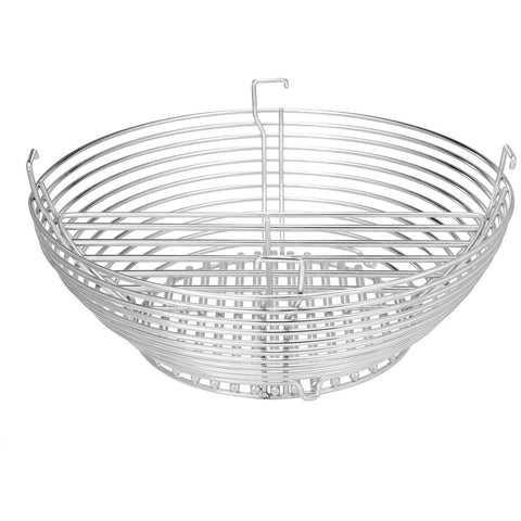Kamado Joe Classic Joe charcoal basket - stainless steel with dual-zone divider, silver - KJ-MCC23