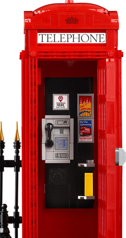 LEGO IDEAS Series 21347 Red London Telephone Box- Auzzi Store