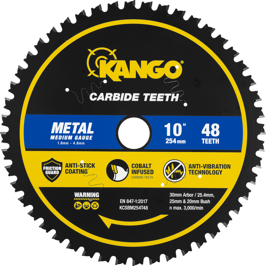 Kango 254mm 48T Metal Mitre Saw Blade - Cobalt Carbide - Precise Cuts - SuperSaverAU - view 1
