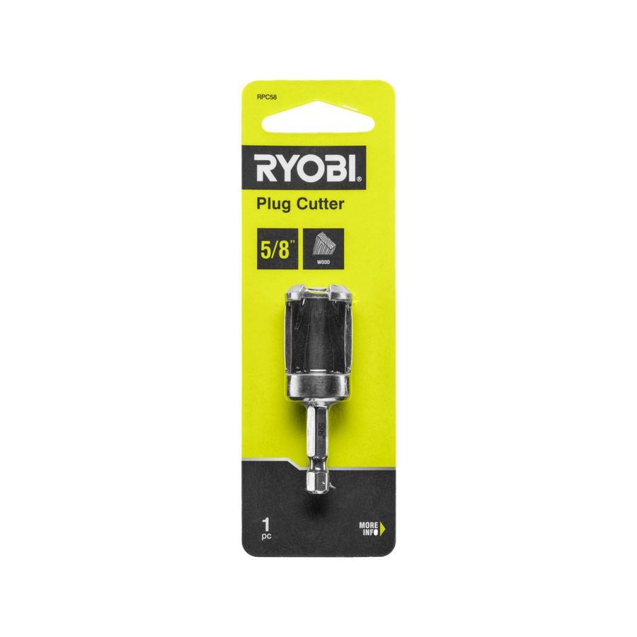 Ryobi Plug Cutter - ⅝” Steel - Black - Precise Cuts for Woodworking - SuperSaverAU - view 1