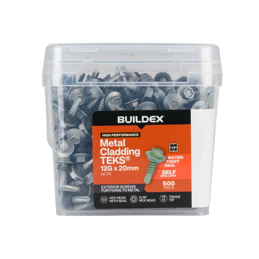 Buildex 12g x 20mm Cladding Fencing Teks Screws - 500 Pack - Self-Drilling - Corrosion Resistant - SuperSaverAU - view 1