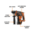 AEG 18V SDS Rotary Hammer Drill - Skin Only - 24mm Concrete Capacity - Orange/Black - SuperSaverAU - view 2