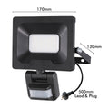 Arlec 20W LED Security Floodlight with PIR Sensor 1700lm Aluminium Outdoor MAL352
