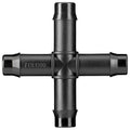 Pope 13mm Single Poly Barbed Cross, Polypropylene, 4 Way Irrigation Connector
