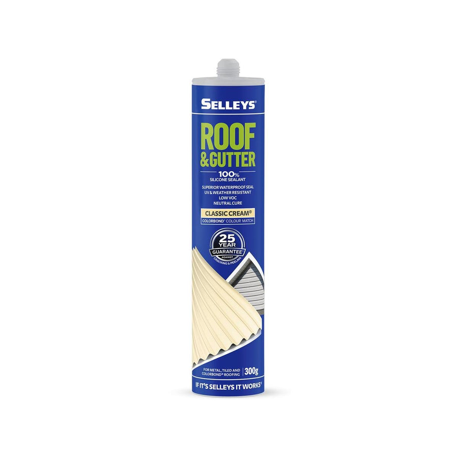 Selleys Classic Cream Roof and Gutter Sealant 300g - Waterproof, UV Resistant - SuperSaverAU - view 1