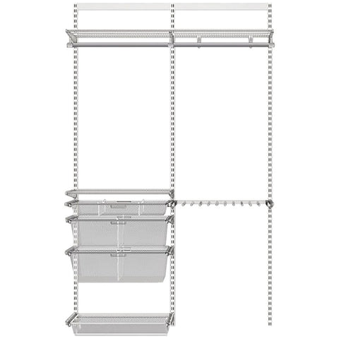 Elfa Advanced 1253mm Wardrobe Pack - White E-Poxy Bonded Steel - 10 Year Warranty - 11993