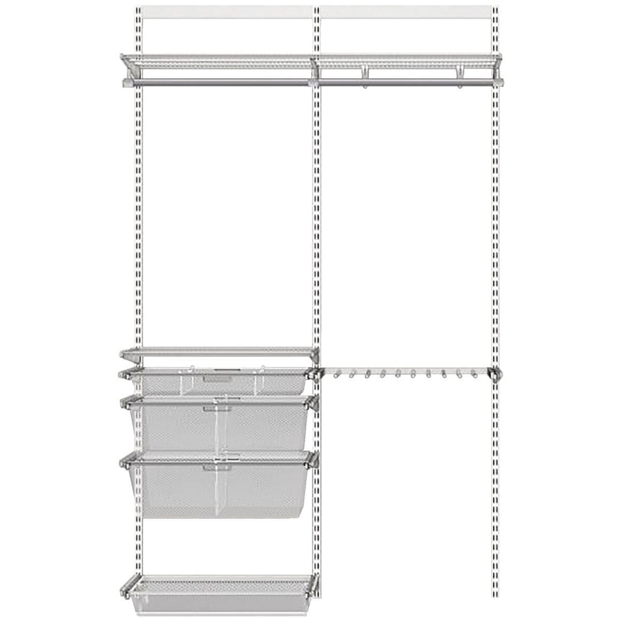Elfa Advanced 1253mm Wardrobe Pack - White E-Poxy Bonded Steel - 10 Year Warranty - 11993