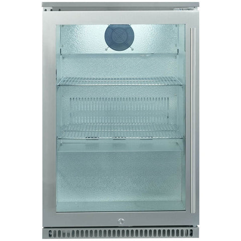 Bosston Grills 118L single door alfresco fridge - 304 stainless steel, left hinge, lockable - NAPSDLH