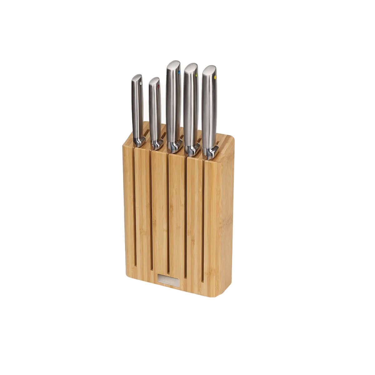 Joseph Joseph Elevate 5 Piece Knife Block Set - Steel Knives and Bamboo Block - 10564