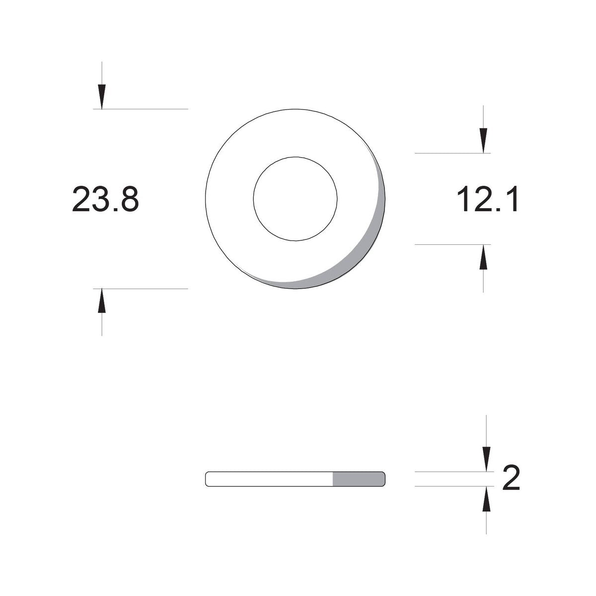 Zenith M10 Zinc Plated Flat Round Washers 200 Pack - 23.8mm - Load Distribution - SuperSaverAU - view 3