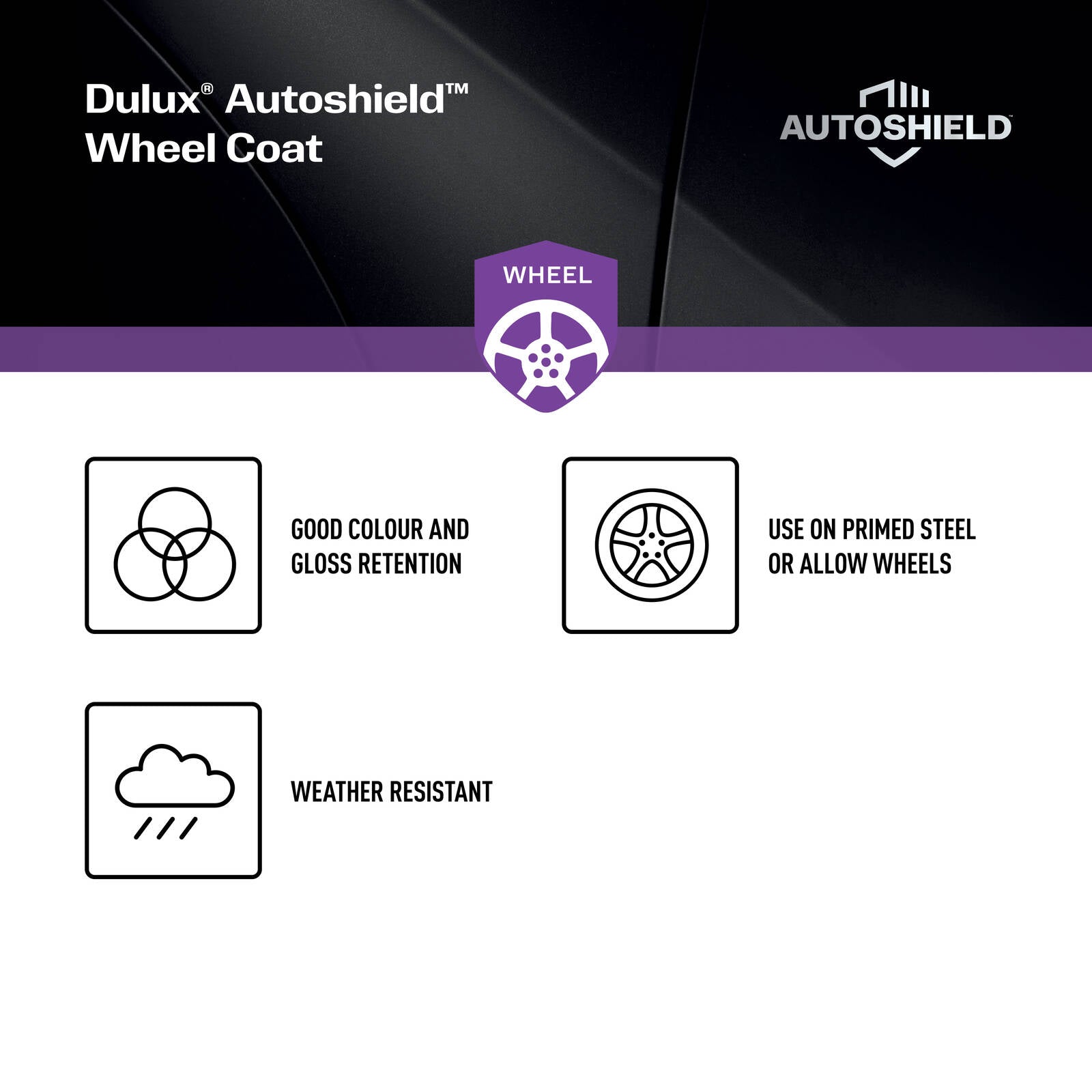 Dulux Autoshield 340g Silver Wheel Coat Spray Paint, Durable Automotive Wheel Finish