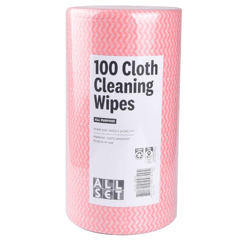 All Set All Purpose Wipes 60 x 30cm Polyester Highly Absorbent - SuperSaverAU - view 1