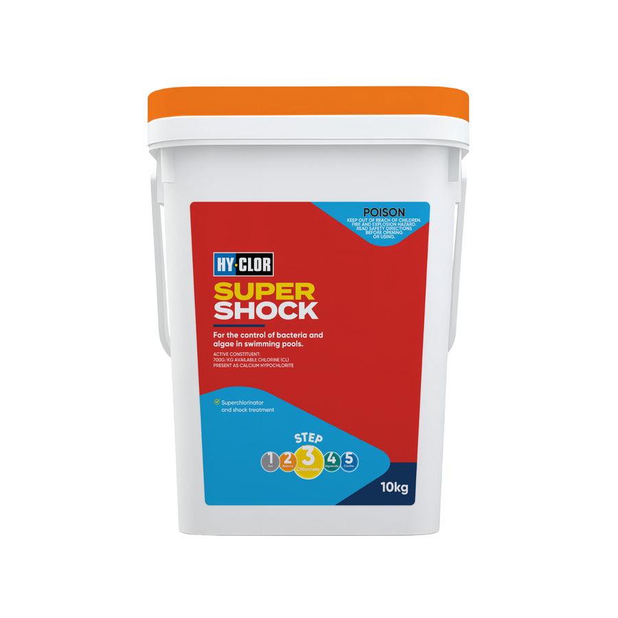 Hy Clor Super Shock - 10kg - Calcium Hypochlorite - Algae Killer - SuperSaverAU - view 1