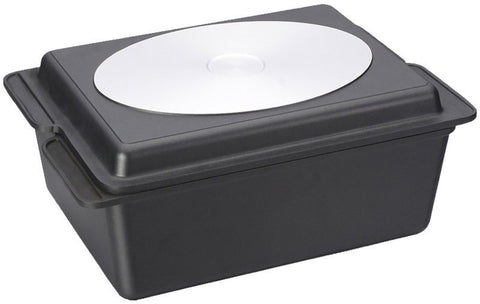 ILVE Cast Iron Baking Dish with Lid and Griddle Plate - Black Finish, Suits ILVE Ovens - IVGP01