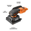 AEG 18V Sub Compact Sheet Sander Skin Only - 160mm x 109mm x 234mm - Precision Sanding Tool - SuperSaverAU - view 2