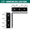 Carinya 150 x 150mm Black Powder Coated Steel Heavy Duty Angle Bracket, 150kg
