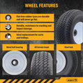 Easyroll 3.5 x 4" Flat Free Puncture Proof Trolley Wheel, 5/8" Axle, 80kg