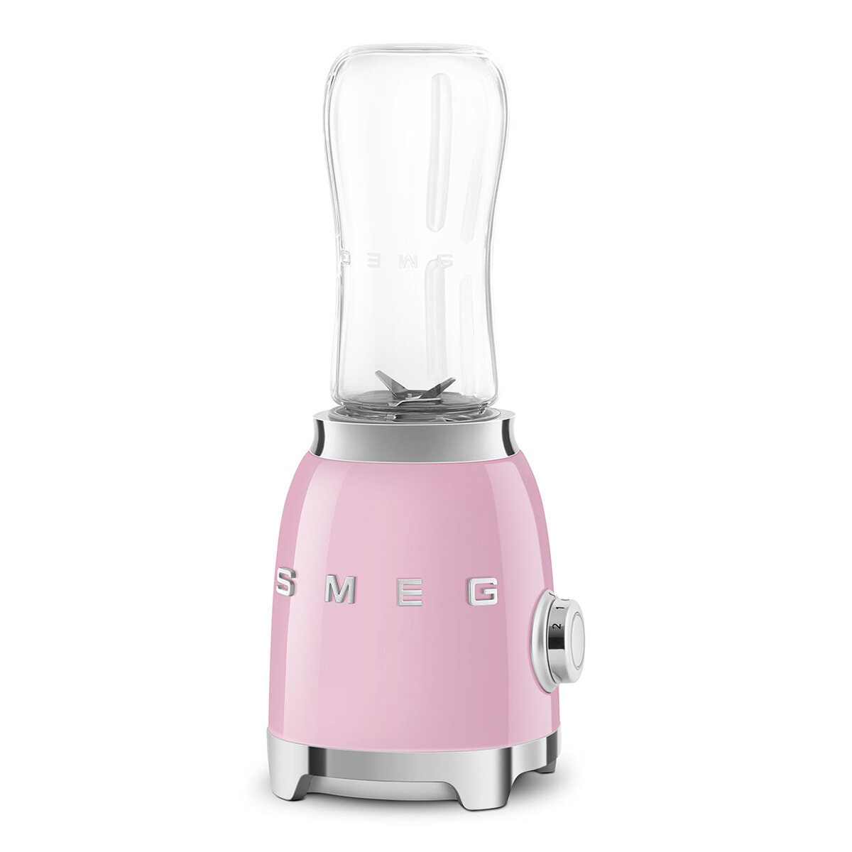Smeg 50s Style Mini Blender - Pink - 300W Motor, 2 x 600ml Tritan Renew Bottles, 1m Cord - PBF01PKAU