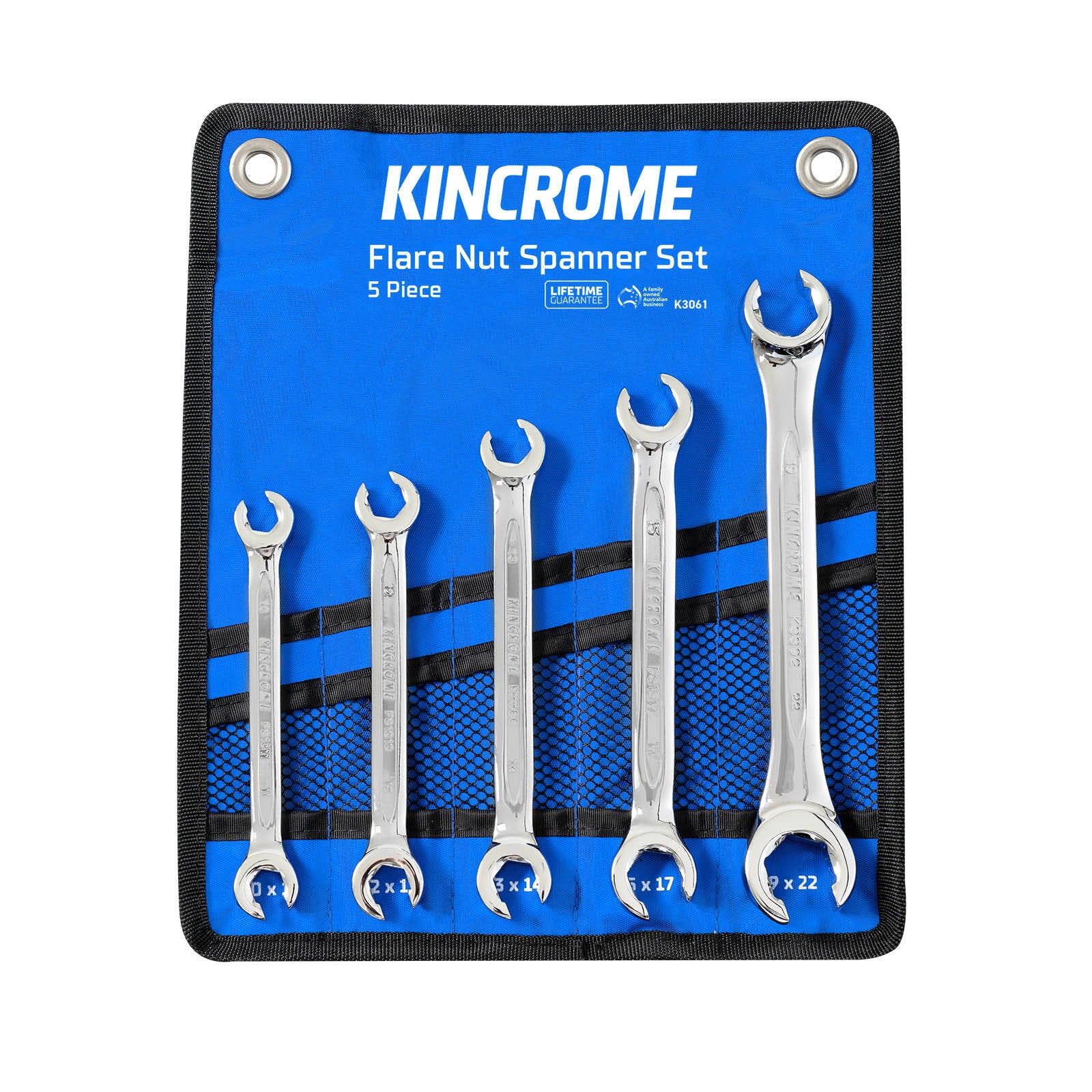 Kincrome 5 Piece Metric Flare Nut Spanner Set Thin Head