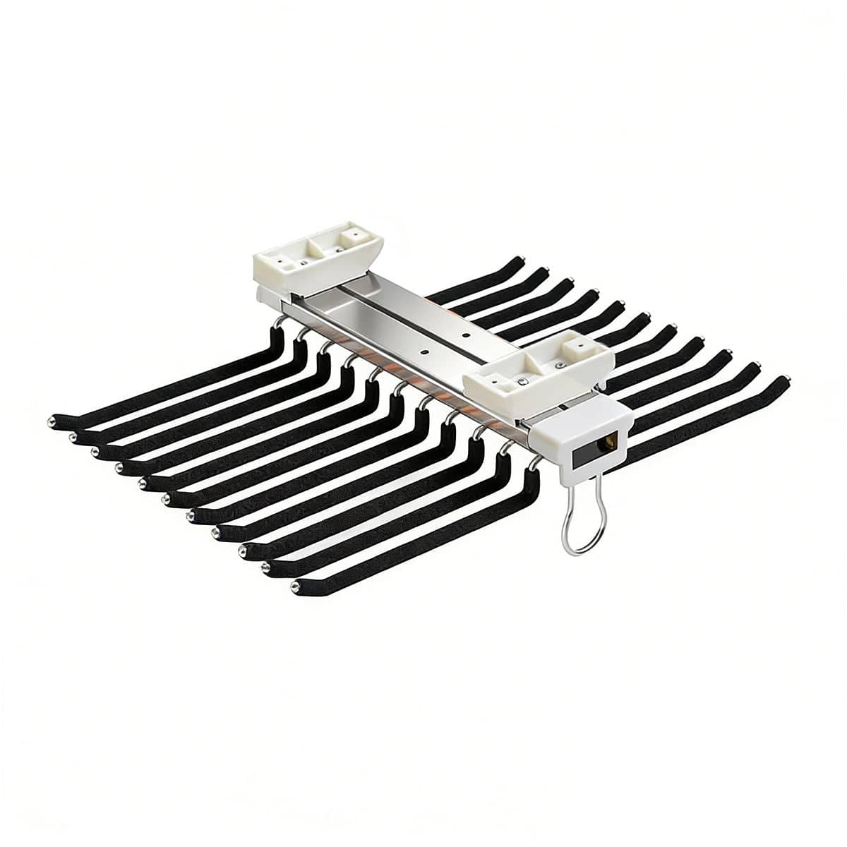 22 Arm Multifunctional Wardrobe Sliding Telescopic Hanger Space Saving Sturdy - Black