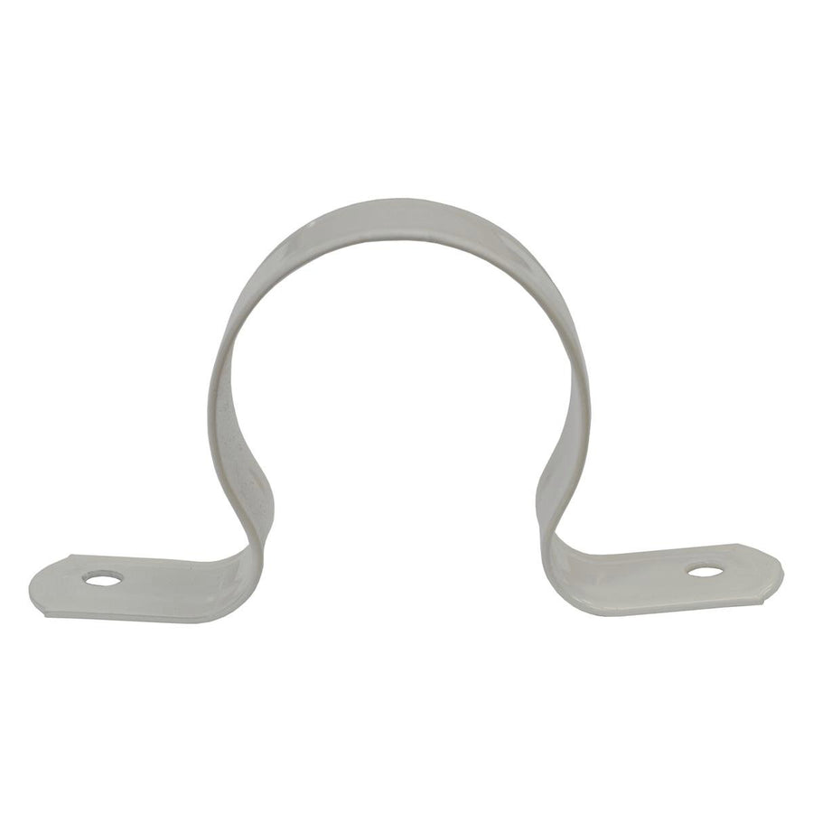 Kinetic 40mm DWV Pipe Saddle Clips - Iron - White - Secure Plumbing Pipes - SuperSaverAU - view 1