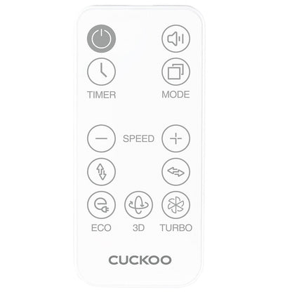 Cuckoo Air Circulator Fan CF-AC1410WH | Remote Control, Turbo Mode, Whisper Quiet, 360° Rotation