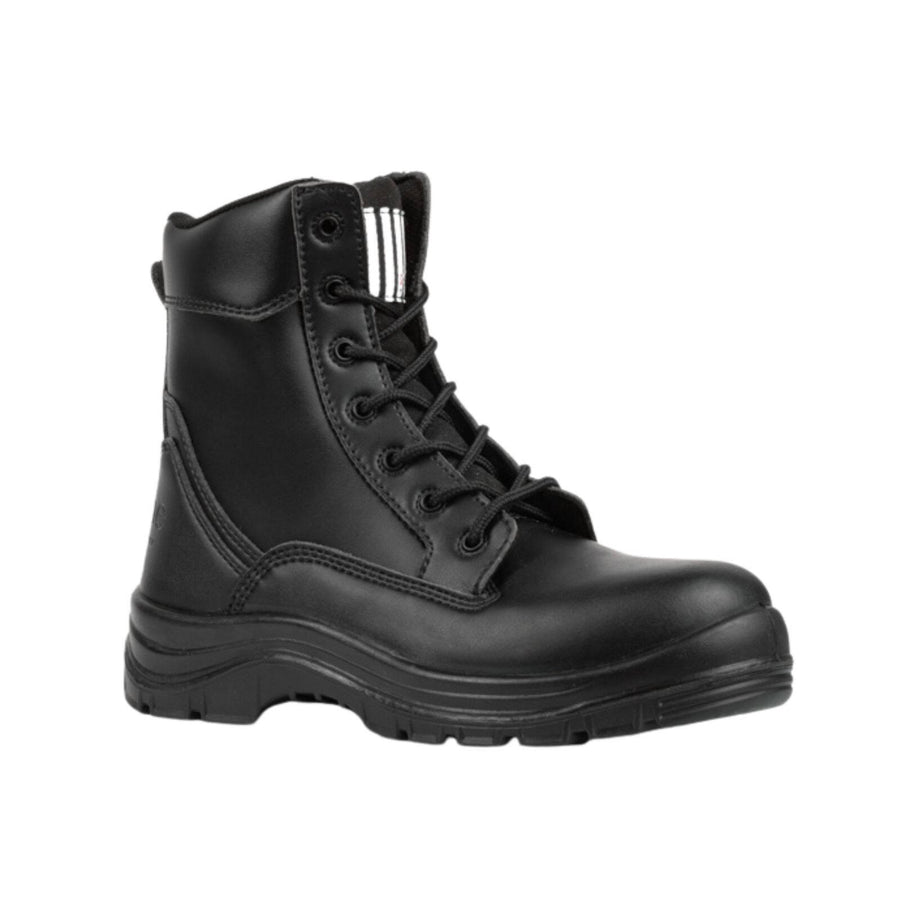 she wear Considers Womens Vegan Safety Work Boots Size 9 Black Microfibre Composite Toe Water Resistant