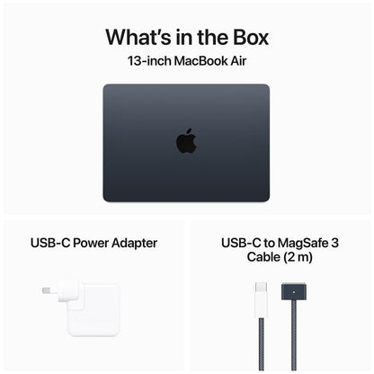 MacBook Air 13 Inch With M3 Chip 8 Core GPU 16GB 256GB SSD Midnight