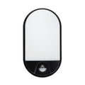 Brilliant 10W Barnet Black Slimline Oval Bunker Sensor Light Outdoor 21303/06