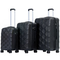 Tosca Bahamas Luggage 3 Piece Set Black - Lightweight ABS, TSA Lock, Spinner Wheels - SuperSaverAU - view 2