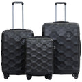 Tosca Bahamas Luggage 3 Piece Set Black - Lightweight ABS, TSA Lock, Spinner Wheels - SuperSaverAU - view 1