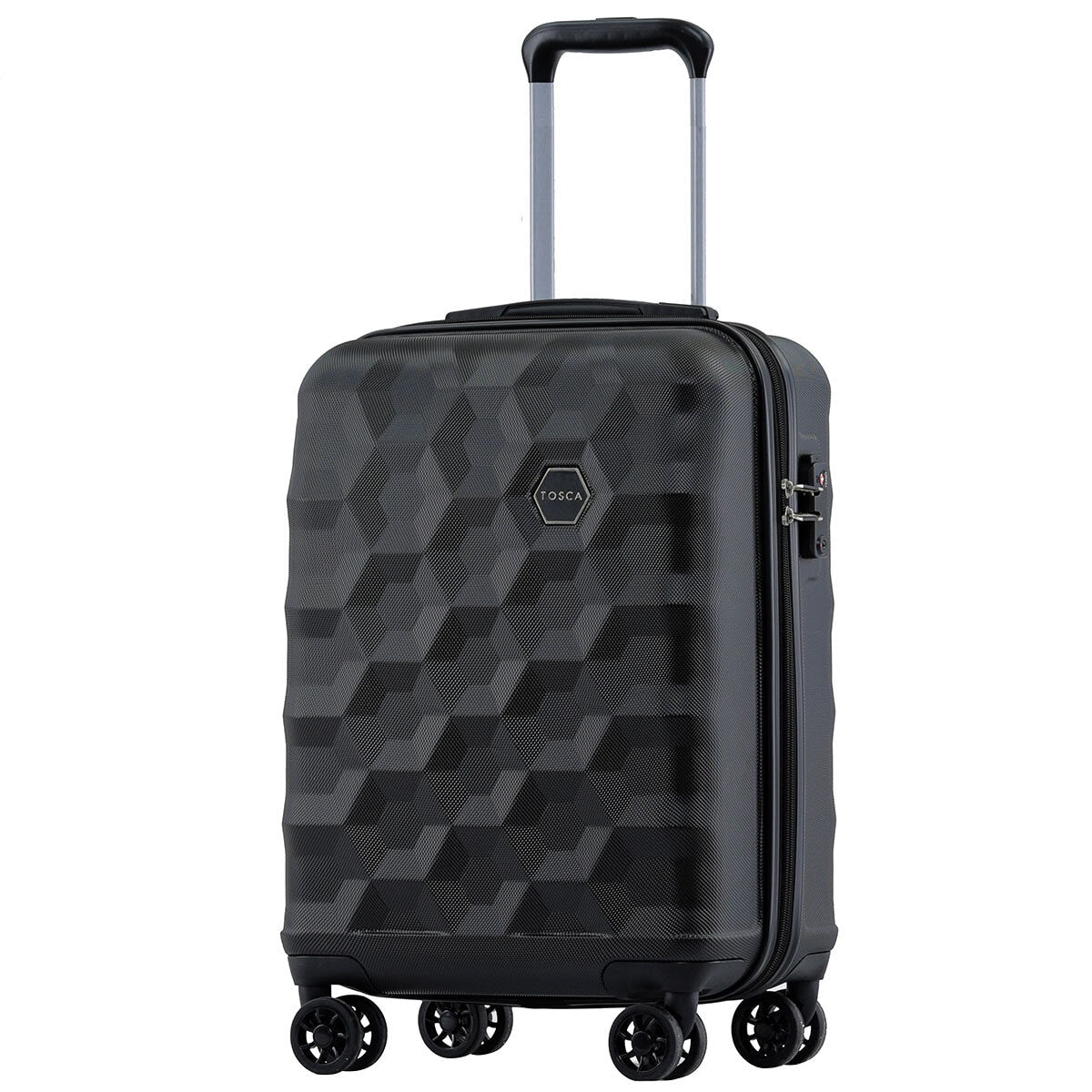 Tosca Bahamas Luggage 3 Piece Set Black - Lightweight ABS, TSA Lock, Spinner Wheels - SuperSaverAU - view 3