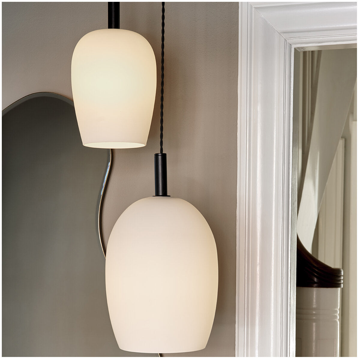 Nordlux Uma 18 Pendant Light Opal Glass Metal IP20 E2 - SuperSaverAU - view 4