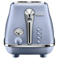 DeLonghi Icona Capitals 2 Slice Toaster - Amsterdam Blue, Electronic Browning Control - CTOC2003LA