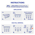 Permastik Removable Utility Shelf - White Self Adhesive Plastic Shelf with Hooks