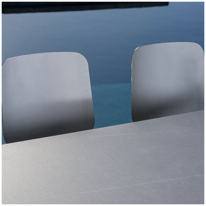 SunVilla Biblos 7-Piece Outdoor Dining Set – Weather-Resistant Wicker & Glass Topped Table with Chairs