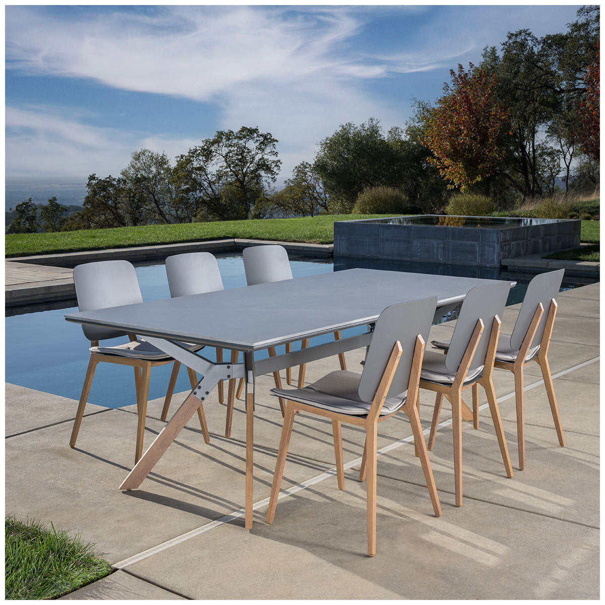SunVilla Biblos 7-Piece Outdoor Dining Set – Weather-Resistant Wicker & Glass Topped Table with Chairs