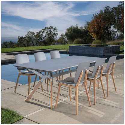 SunVilla Biblos 7-Piece Outdoor Dining Set – Weather-Resistant Wicker & Glass Topped Table with Chairs