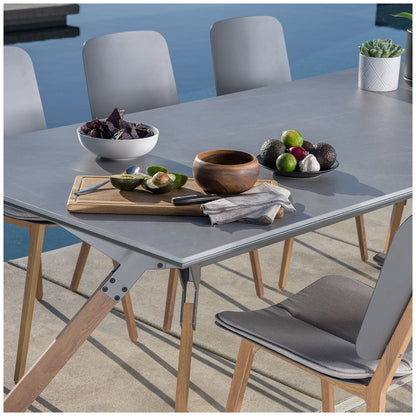 SunVilla Biblos 7-Piece Outdoor Dining Set – Weather-Resistant Wicker & Glass Topped Table with Chairs