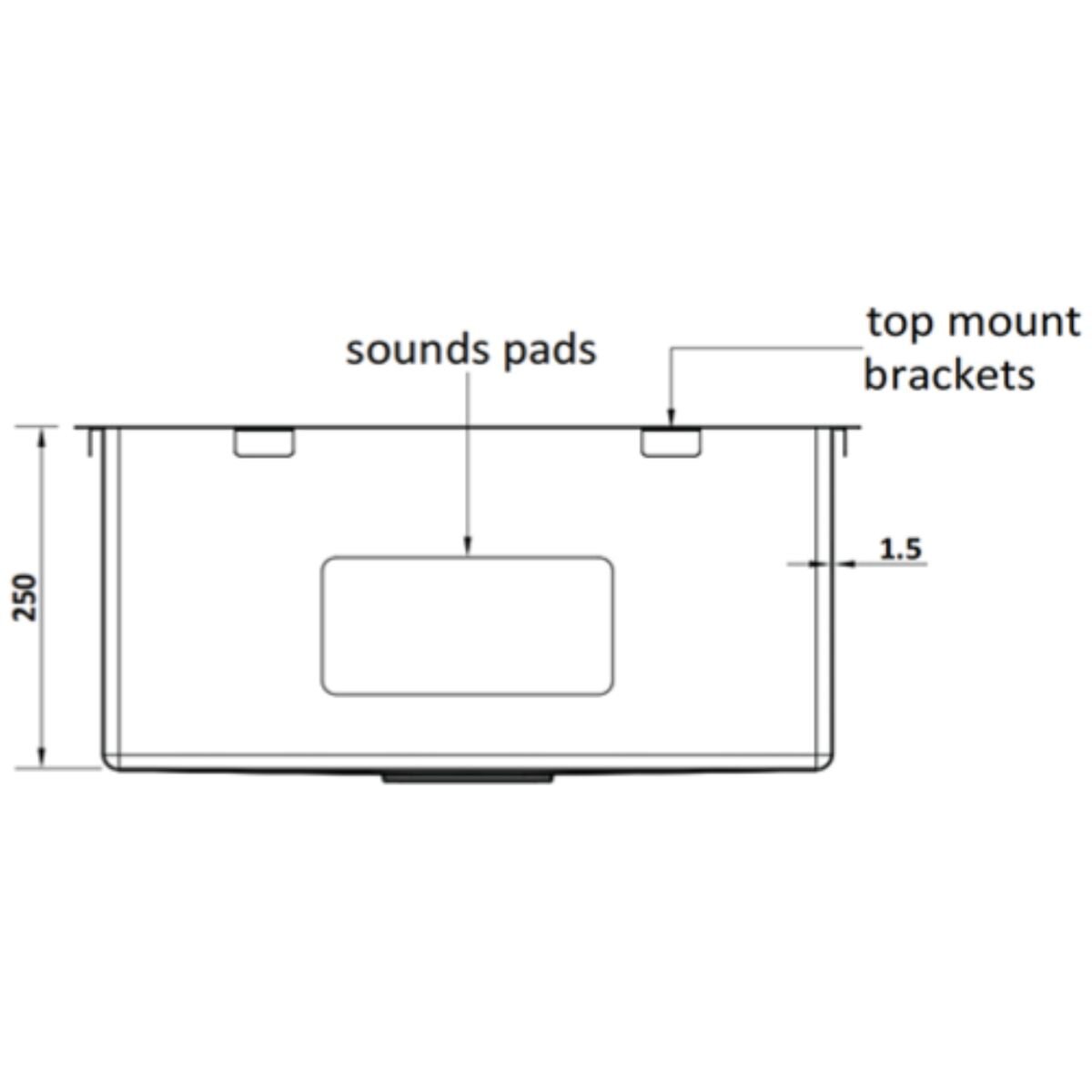 Alto Single Bowl Stainless Steel Sink - 50L - 304 18/10 Steel - Top, Under or Flush Mount - ALTO50