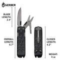 Gerber Lockdown Slim Pry Multi Tool 5195071 - 7 Tools - 6.35cm Blade - Compact - SuperSaverAU - view 5