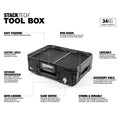 ToughBuilt StackTech Tool Box - Stackable Self-Aligning Storage System