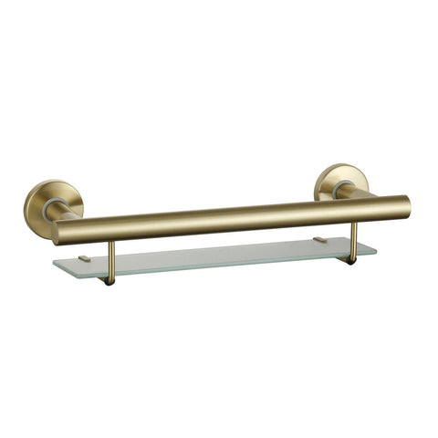 Evekare 490mm Brushed Brass Bath Shelf with Grab Rail - Durable - Safety Support - SuperSaverAU - view 1