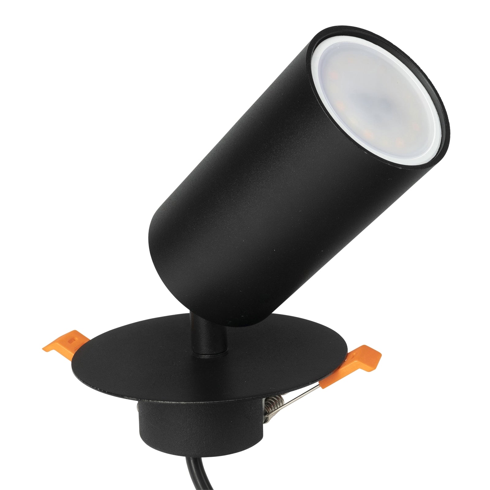 Brilliant Lighting Jez 7W Matt Black Plug In DIY LED Spotlight GU10 21388/06